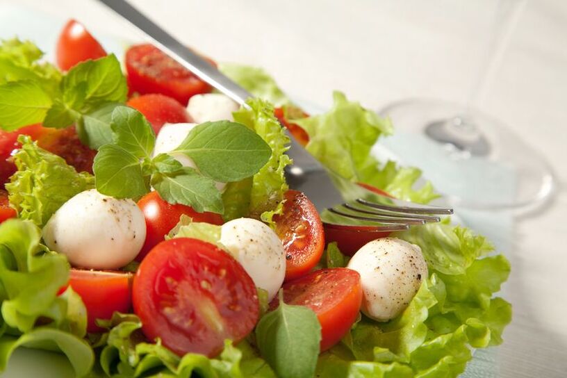 Vegetable salad for diet