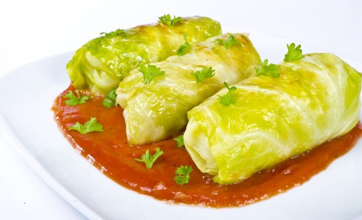 For gout sufferers, a hearty dish would be perch rolled with cabbage cheese