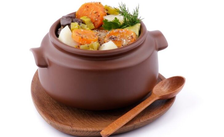 Vegetable stew in the diet for gout patients